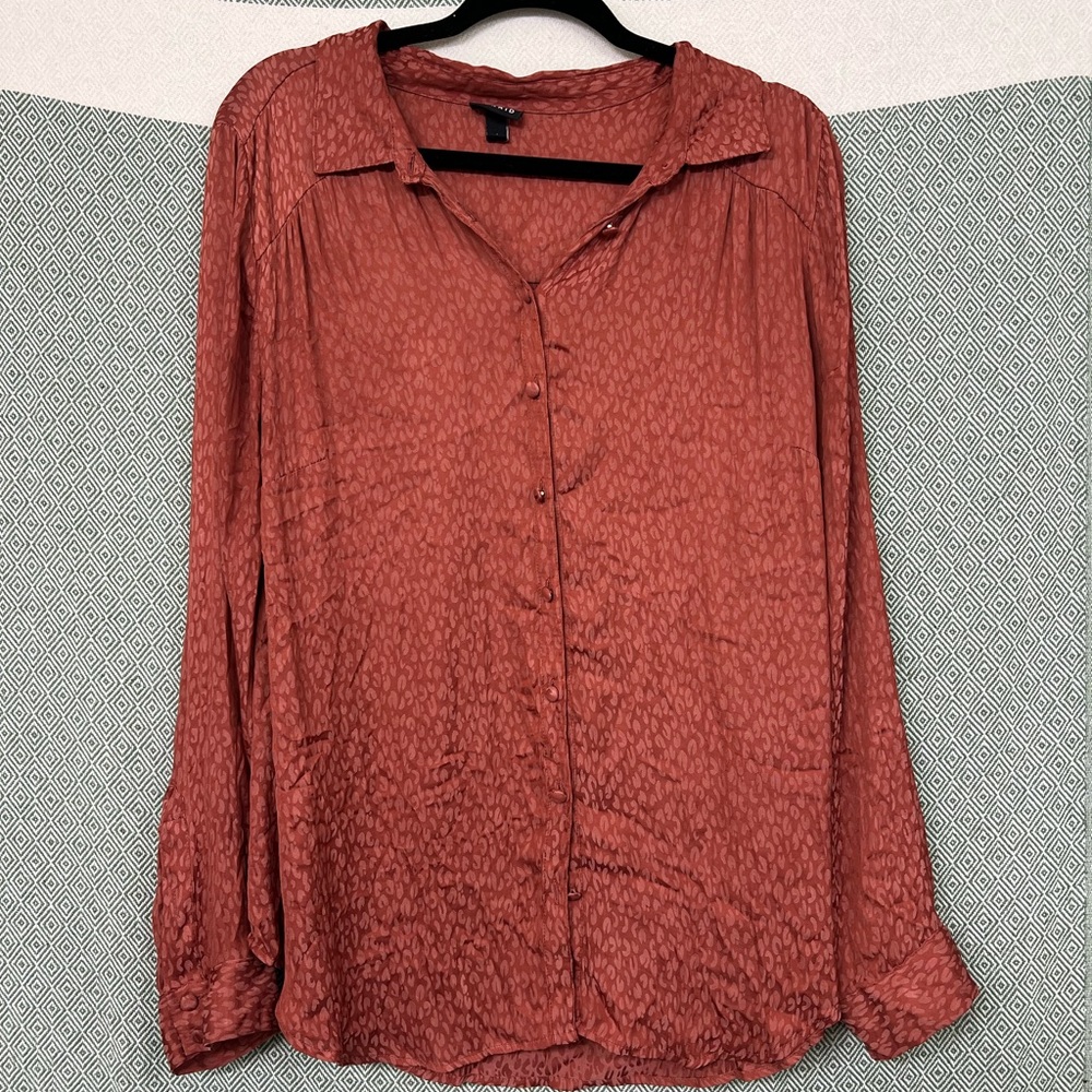Torrid Rust Button-Down Shirt